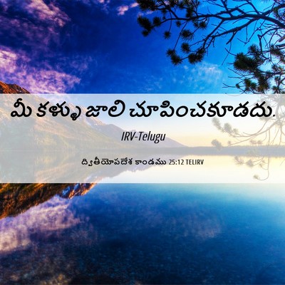 Picture 06 - ద్వితీయోపదేశ కాండము 25:12 TELIRV - మీ కళ్ళు జాలి - Bible Verse Picture