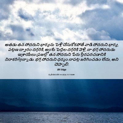 Picture 06 - ద్వితీయోపదేశ కాండము 25:7 TELIRV - అతడు తన సోదరుని - Bible Verse Picture