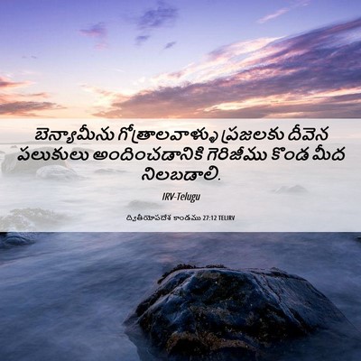 Picture 06 - ద్వితీయోపదేశ కాండము 27:12 TELIRV - బెన్యామీను - Bible Verse Picture