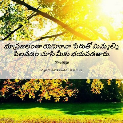 Picture 06 - ద్వితీయోపదేశ కాండము 28:10 TELIRV - భూప్రజలంతా యెహోవా - Bible Verse Picture