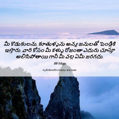 Picture 06 - ద్వితీయోపదేశ కాండము 28:32 TELIRV - మీ కొడుకులను, - Bible Verse Picture