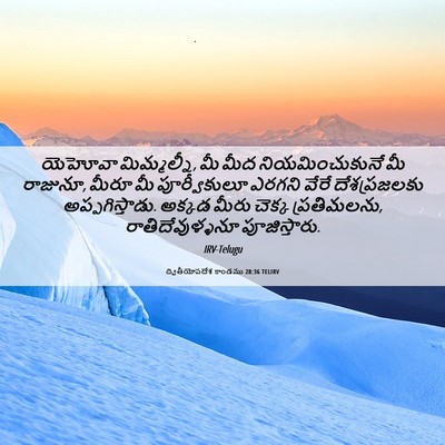 Picture 06 - ద్వితీయోపదేశ కాండము 28:36 TELIRV - యెహోవా మిమ్మల్నీ, - Bible Verse Picture
