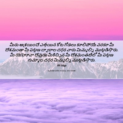 Picture 06 - ద్వితీయోపదేశ కాండము 28:52 TELIRV - మీరు ఆశ్రయించే - Bible Verse Picture