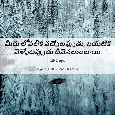 Picture 06 - ద్వితీయోపదేశ కాండము 28:6 TELIRV - మీరు లోపలికి - Bible Verse Picture
