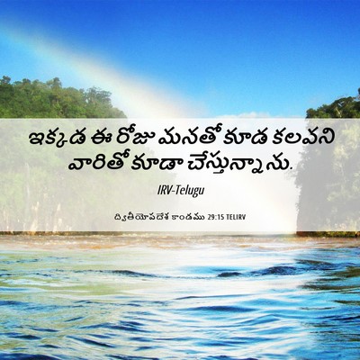Picture 06 - ద్వితీయోపదేశ కాండము 29:15 TELIRV - ఇక్కడ ఈ రోజు మనతో - Bible Verse Picture