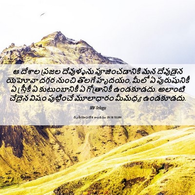 Picture 06 - ద్వితీయోపదేశ కాండము 29:18 TELIRV - ఆ దేశాల ప్రజల - Bible Verse Picture