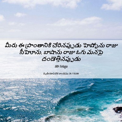 Picture 06 - ద్వితీయోపదేశ కాండము 29:7 TELIRV - మీరు ఈ - Bible Verse Picture