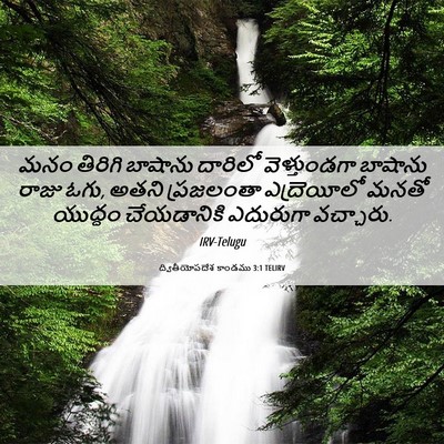 Picture 06 - ద్వితీయోపదేశ కాండము 3:1 TELIRV - మనం తిరిగి బాషాను - Bible Verse Picture