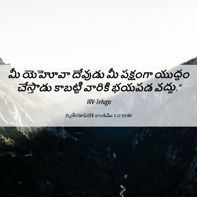 Picture 06 - ద్వితీయోపదేశ కాండము 3:22 TELIRV - మీ యెహోవా దేవుడు - Bible Verse Picture