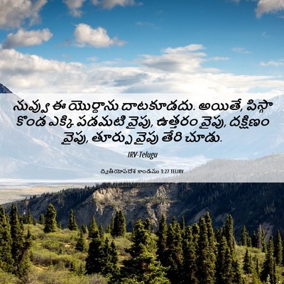 Picture 06 - ద్వితీయోపదేశ కాండము 3:27 TELIRV - నువ్వు ఈ యొర్దాను - Bible Verse Picture
