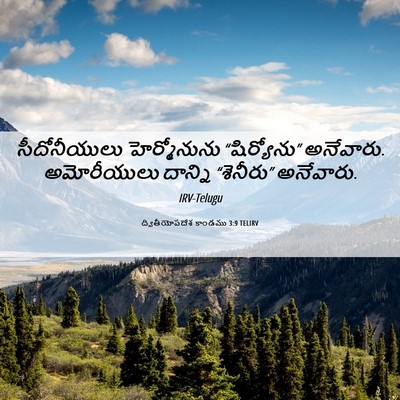 Picture 06 - ద్వితీయోపదేశ కాండము 3:9 TELIRV - సీదోనీయులు - Bible Verse Picture