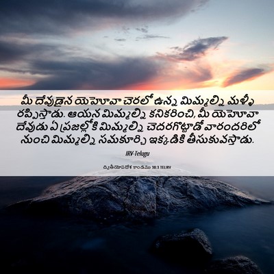 Picture 06 - ద్వితీయోపదేశ కాండము 30:3 TELIRV - మీ దేవుడైన యెహోవా - Bible Verse Picture