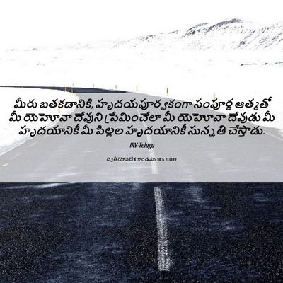 Picture 06 - ద్వితీయోపదేశ కాండము 30:6 TELIRV - మీరు బతకడానికి, - Bible Verse Picture