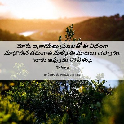 Picture 06 - ద్వితీయోపదేశ కాండము 31:1 TELIRV - మోషే ఇశ్రాయేలు - Bible Verse Picture