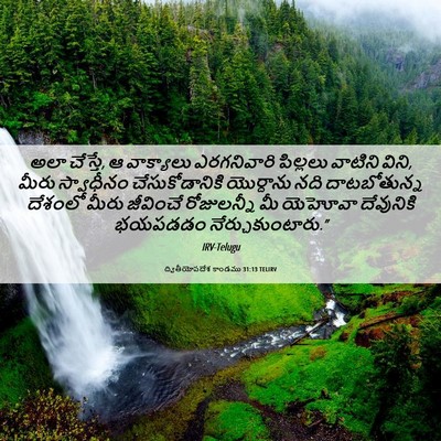 Picture 06 - ద్వితీయోపదేశ కాండము 31:13 TELIRV - అలా చేస్తే, ఆ - Bible Verse Picture