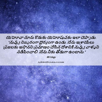 Picture 06 - ద్వితీయోపదేశ కాండము 31:23 TELIRV - యెహోవా నూను - Bible Verse Picture
