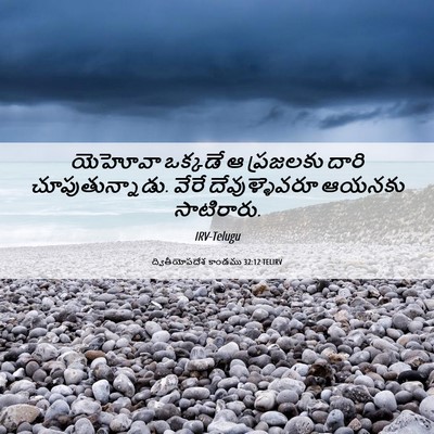 Picture 06 - ద్వితీయోపదేశ కాండము 32:12 TELIRV - యెహోవా ఒక్కడే ఆ - Bible Verse Picture