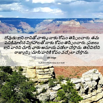 Picture 06 - ద్వితీయోపదేశ కాండము 32:21 TELIRV - దేవుడు కాని - Bible Verse Picture