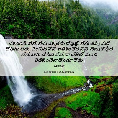 Picture 06 - ద్వితీయోపదేశ కాండము 32:39 TELIRV - చూడండి. నేనే, నేను - Bible Verse Picture