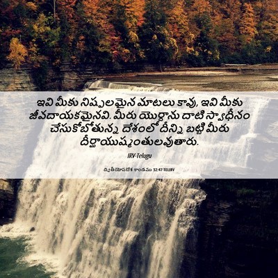 Picture 06 - ద్వితీయోపదేశ కాండము 32:47 TELIRV - ఇవి మీకు - Bible Verse Picture