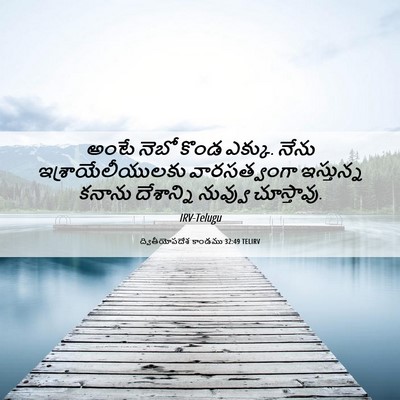 Picture 06 - ద్వితీయోపదేశ కాండము 32:49 TELIRV - అంటే నెబో కొండ - Bible Verse Picture