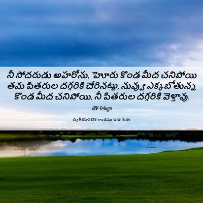 Picture 06 - ద్వితీయోపదేశ కాండము 32:50 TELIRV - నీ సోదరుడు అహరోను, - Bible Verse Picture