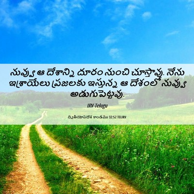 Picture 06 - ద్వితీయోపదేశ కాండము 32:52 TELIRV - నువ్వు ఆ దేశాన్ని - Bible Verse Picture