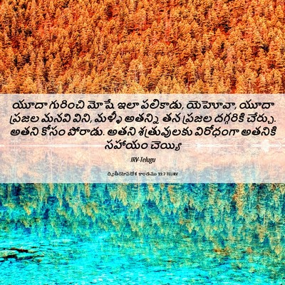 Picture 06 - ద్వితీయోపదేశ కాండము 33:7 TELIRV - యూదా గురించి మోషే - Bible Verse Picture
