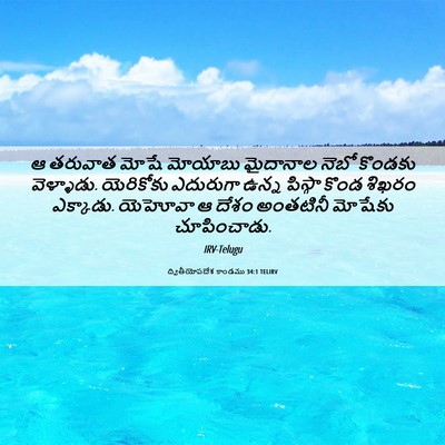 Picture 06 - ద్వితీయోపదేశ కాండము 34:1 TELIRV - ఆ తరువాత మోషే - Bible Verse Picture