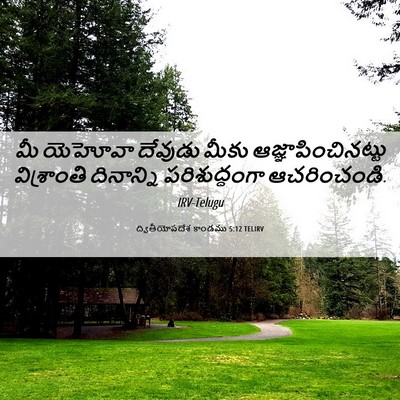 Picture 06 - ద్వితీయోపదేశ కాండము 5:12 TELIRV - మీ యెహోవా దేవుడు - Bible Verse Picture