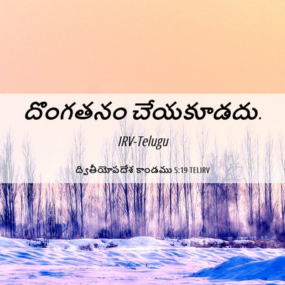 Picture 06 - ద్వితీయోపదేశ కాండము 5:19 TELIRV - దొంగతనం - Bible Verse Picture