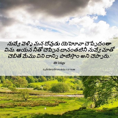 Picture 06 - ద్వితీయోపదేశ కాండము 5:27 TELIRV - నువ్వే వెళ్ళి మన - Bible Verse Picture
