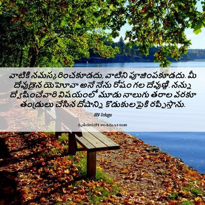Picture 06 - ద్వితీయోపదేశ కాండము 5:9 TELIRV - వాటికి - Bible Verse Picture