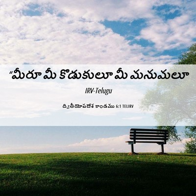 Picture 06 - ద్వితీయోపదేశ కాండము 6:1 TELIRV - “మీరూ మీ కొడుకులూ - Bible Verse Picture