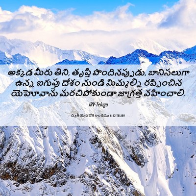 Picture 06 - ద్వితీయోపదేశ కాండము 6:12 TELIRV - అక్కడ మీరు తిని, - Bible Verse Picture