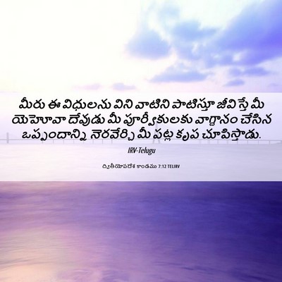 Picture 06 - ద్వితీయోపదేశ కాండము 7:12 TELIRV - మీరు ఈ విధులను - Bible Verse Picture