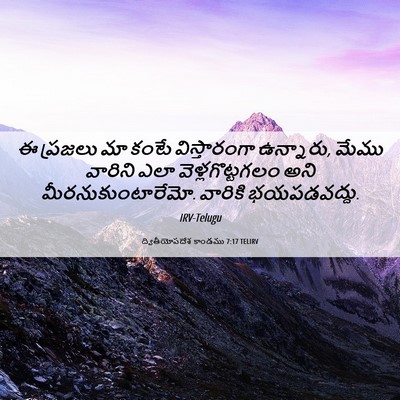 Picture 06 - ద్వితీయోపదేశ కాండము 7:17 TELIRV - ఈ ప్రజలు మా కంటే - Bible Verse Picture