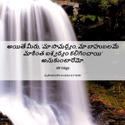 Picture 06 - ద్వితీయోపదేశ కాండము 8:17 TELIRV - అయితే మీరు, ‘మా - Bible Verse Picture