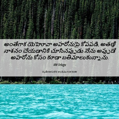 Picture 06 - ద్వితీయోపదేశ కాండము 9:20 TELIRV - అంతేగాక యెహోవా - Bible Verse Picture