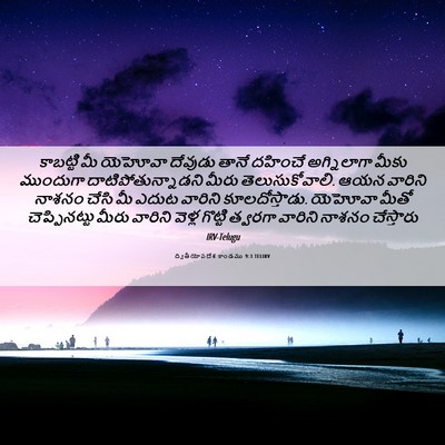 Picture 06 - ద్వితీయోపదేశ కాండము 9:3 TELIRV - కాబట్టి మీ యెహోవా - Bible Verse Picture