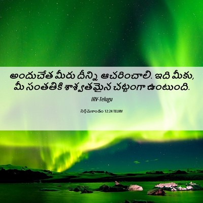 Picture 06 - నిర్గమకాండం 12:24 TELIRV - అందుచేత మీరు - Bible Verse Picture