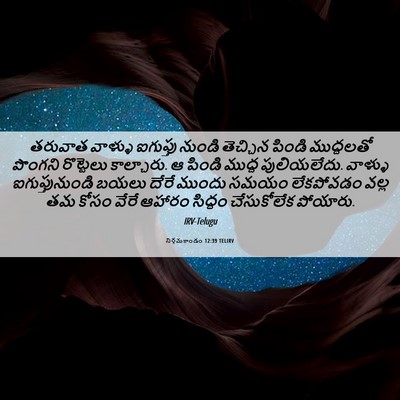 Picture 06 - నిర్గమకాండం 12:39 TELIRV - తరువాత వాళ్ళు - Bible Verse Picture