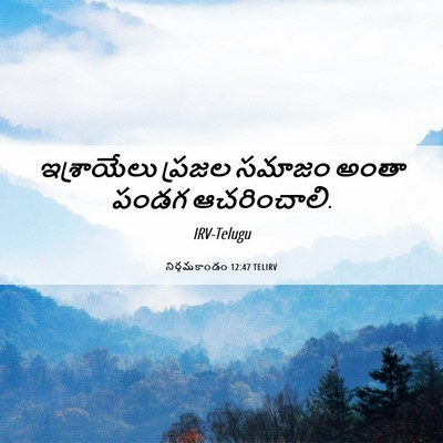 Picture 06 - నిర్గమకాండం 12:47 TELIRV - ఇశ్రాయేలు ప్రజల - Bible Verse Picture