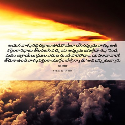 Picture 06 - నిర్గమకాండం 14:25 TELIRV - ఆయన వాళ్ళ - Bible Verse Picture
