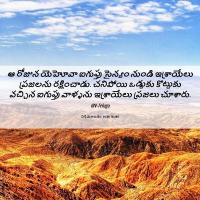 Picture 06 - నిర్గమకాండం 14:30 TELIRV - ఆ రోజున యెహోవా - Bible Verse Picture