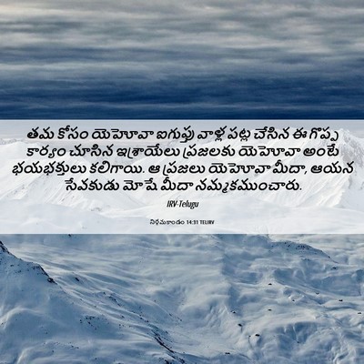 Picture 06 - నిర్గమకాండం 14:31 TELIRV - తమ కోసం యెహోవా - Bible Verse Picture