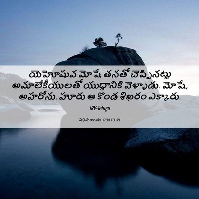Picture 06 - నిర్గమకాండం 17:10 TELIRV - యెహోషువ మోషే తనతో - Bible Verse Picture