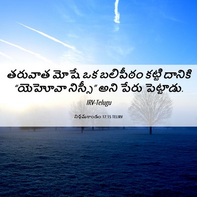 Picture 06 - నిర్గమకాండం 17:15 TELIRV - తరువాత మోషే ఒక - Bible Verse Picture