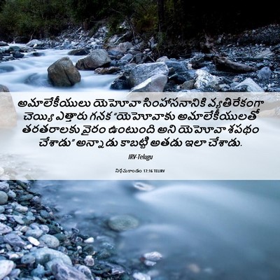 Picture 06 - నిర్గమకాండం 17:16 TELIRV - అమాలేకీయులు - Bible Verse Picture