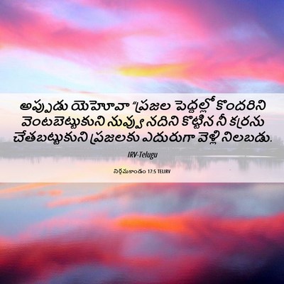 Picture 06 - నిర్గమకాండం 17:5 TELIRV - అప్పుడు యెహోవా - Bible Verse Picture